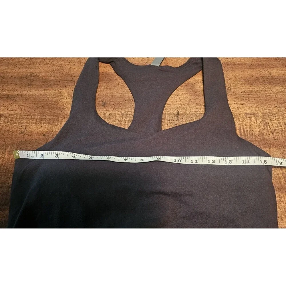 Vuori Halo Racerback Essential Tank Midi Dress Women’s L Black Built In Bra - Picture 9 of 14
